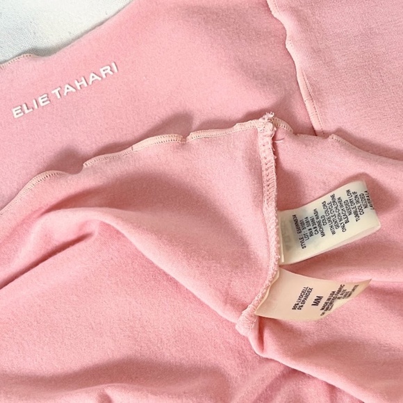 Elie Tahari Pink Ruffle Edged Stretch Tee 🎉Host Pick🎉 - Picture 9 of 11